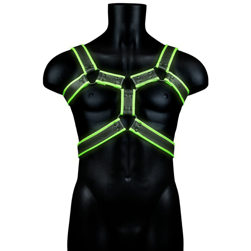 Ouch! Glow Harnais phosphorescent Glow Body Noir